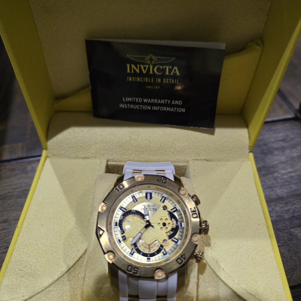 Invicta Gold and White Men's Watch